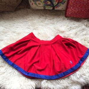 SunmyCo Red and Blue Cheerleader Skirt